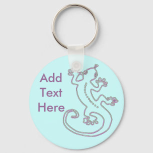 Verander de kleur Gecko 2 roze Sleutelhanger