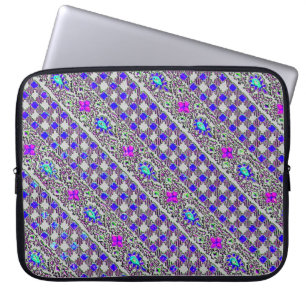 Verander de Kleur Paisley Stripe Laptop Sleeve