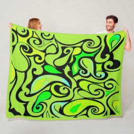 Verander de Kleur Wacky Retro Swirl Fleece Deken