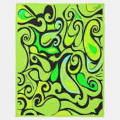 Verander de Kleur Wacky Retro Swirl Fleece Deken (Voorkant)