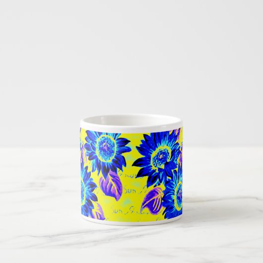 Verander de Kleur Wacky Sunflower Espresso Kop (Voorkant)