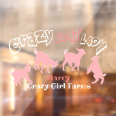 Verander de kleuren van deze Crazy Goat Lady Raamsticker (Vel 2)