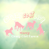 Verander de kleuren van deze Crazy Goat Lady Raamsticker (Vel 3)