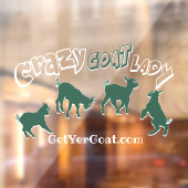 Verander de kleuren van deze Crazy Goat Lady Windo Raamsticker (Vel 2)