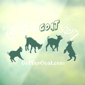 Verander de kleuren van deze Crazy Goat Lady Windo Raamsticker (Vel 3)