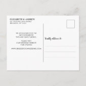 Verander de Minimale Moderne Kalligrafie van de Da Aankondigingskaart (Achterkant)