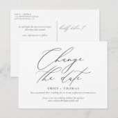 Verander de Minimale Moderne Kalligrafie van de Da Briefkaart (Voorkant / Achterkant)