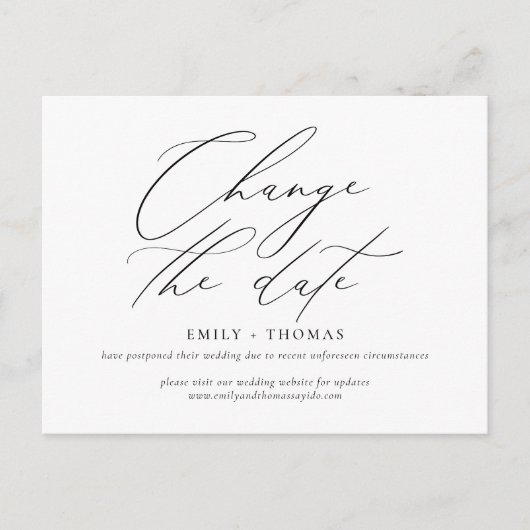 Verander de Minimale Moderne Kalligrafie van de Da Briefkaart (Voorkant)