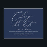 Verander de Minimale Moderne Kalligrafie van de Da Briefkaart<br><div class="desc">Werk uw gasten met de details voor uw opnieuw geplande of uitgestelde gebeurtenis met dit minimalistische en moderne briefkaart bij dat modern calligrafiekmanuscript kenmerkt. Alle kleuren zijn bewerkbaar. Stop alsjeblieft bij mijn winkel om meer te zien als dit.</div>