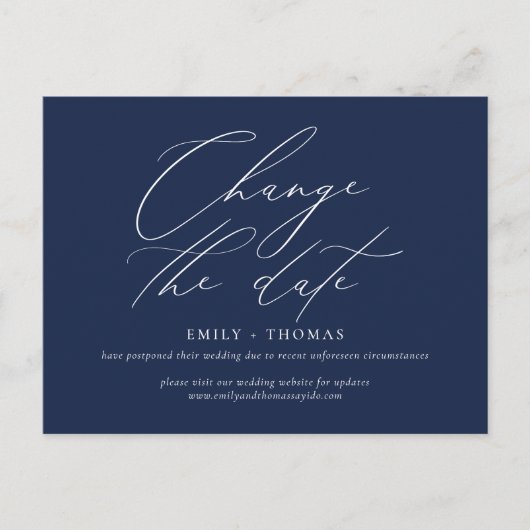 Verander de Minimale Moderne Kalligrafie van de Da Briefkaart (Voorkant)