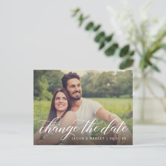 Verander de Moderne Foto van de Kalligrafie van de Aankondigingskaart (Staand voorkant)