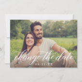 Verander de Moderne Foto van de Kalligrafie van de Save The Date (Voorkant)