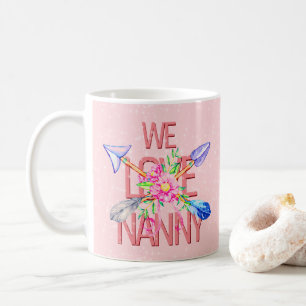 Verander de naam Boho Arrows Flowers We Love NANNA Koffiemok