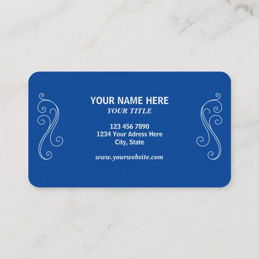 Verander de objecten met uw bedrijfsnaam en Logo Visitekaartje (Achterkant)