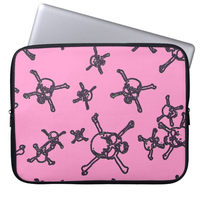Verander de Skulls van de Kleur Laptop Sleeve (Voorkant)