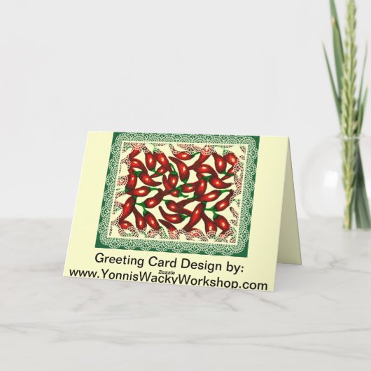 Verander de Spaanse peper van de Kleur Feestdagen Kaart (Achterkant)