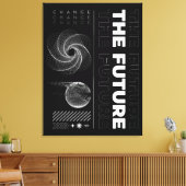 Verander de Toekomst Abstracte Typografie Canvas Afdruk (Insitu (Woonkamer))