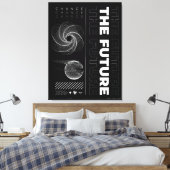 Verander de Toekomst Abstracte Typografie Canvas Afdruk (Insitu (Slaapkamer))