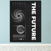 Verander de Toekomst Abstracte Typografie Canvas Afdruk (Insitu (Houten vloer))