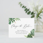 Verander de Tropische Palmbladeren van het Manuscr Briefkaart (Staand voorkant)