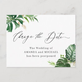 Verander de Tropische Palmbladeren van het Manuscr Briefkaart