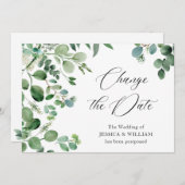 Verander de uitgestelde datum Eucalyptus Waterverf Kaart (Voorkant / Achterkant)