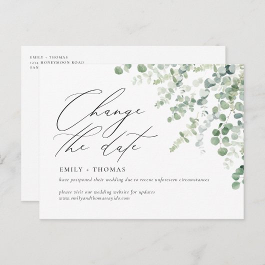 Verander de Waterverf van het Manuscript van de Da Briefkaart (Voorkant / Achterkant)