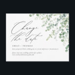 Verander de Waterverf van het Manuscript van de Da Briefkaart<br><div class="desc">Werk uw gasten met de details voor uw opnieuw geplande of uitgestelde gebeurtenis met dit minimalistische en moderne briefkaart bij dat modern calligrafiekmanuscript en waterverf eucalyptus kenmerkt. Stop alsjeblieft bij mijn winkel om meer te zien als dit.</div>