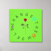 Verander de wereld canvas afdruk (Voorkant)