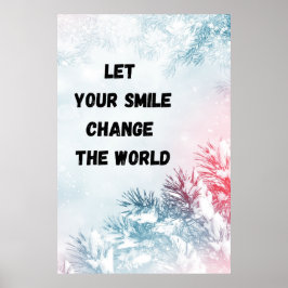 "Verander de wereld" Inspirerend Wall Art Poster
