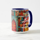 Verander de wereld van je buur unieke deuren mok (Voorkant rechts)