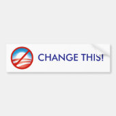 Verander dit! bumpersticker (Voorkant)