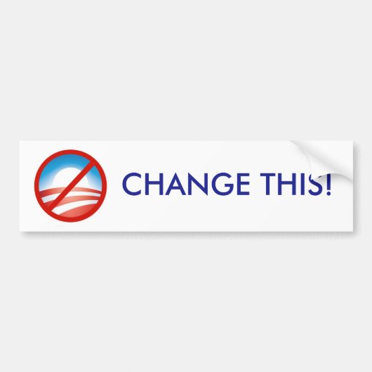 Verander dit! bumpersticker (Voorkant)