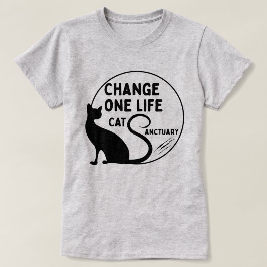 Verander een leven Cat Sanctuary T-shirt (Design voorkant)