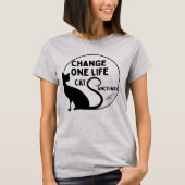 Verander een leven Cat Sanctuary T-shirt (Voorkant)