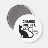 Verander één leven kat heiligdom magneet (Voorkant / Achterkant)