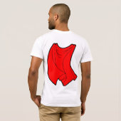Verander Ego: Rode cape T-shirt (Achterkant volledig)