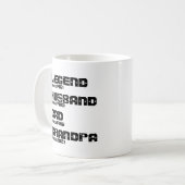 Verander elk detail - Legend echtgenoot Papa Opa Koffiemok (Voorkant links)
