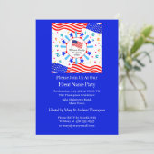 Verander elke tekst USA-vlag Onafhankelijkheidsdag Kaart (Staand voorkant)