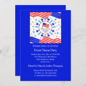 Verander elke tekst USA-vlag Onafhankelijkheidsdag Kaart (Voorkant / Achterkant)