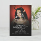 Verander foto Afbeelding Halloween Kostuum Party Kaart (Staand voorkant)