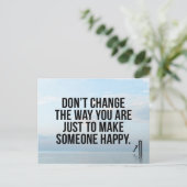 Verander geen Citaat Briefkaart (Staand voorkant)