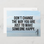 Verander geen Citaat Briefkaart (Voorkant / Achterkant)