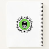 "Verander het gezicht van depressie" - Retro Pop S Notitieboek (Achterkant)