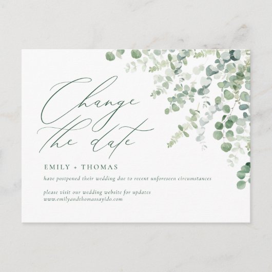 Verander het Groene de Waterverf van Eucalyptusman Briefkaart (Voorkant)