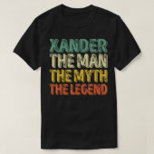 Verander het Man de mythe de legend voornaam Xan T-shirt (Design voorkant)
