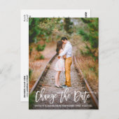 Verander het Manuscript van de Borstel van de Foto Briefkaart (Voorkant / Achterkant)