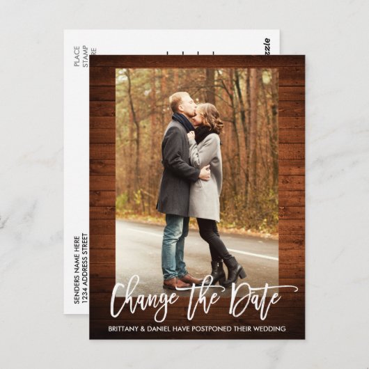 Verander het Manuscript van de Borstel van het Hou Briefkaart (Voorkant / Achterkant)