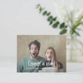 Verander het plan leuk moderne trouwfoto aankondigingskaart (Staand voorkant)