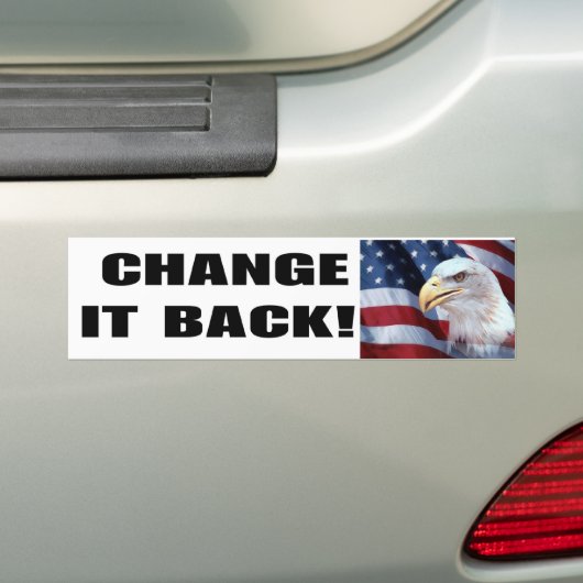 Verander het terug! bumpersticker (Op auto)
